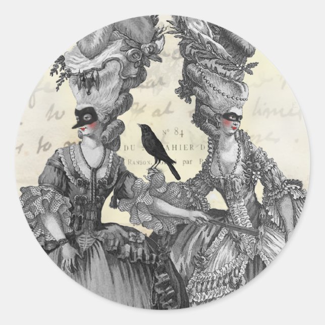 Sticker Rond Le bal d'Halloween (Devant)