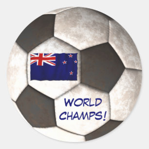 Sticker Rond Le ballon de football "monde de NZ mâche" le