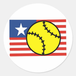 Sticker Rond Le base-ball Etats-Unis