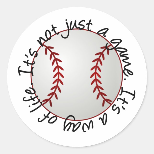 Sticker Rond Le baseball-ce n'est pas seulement un jeu (Devant)