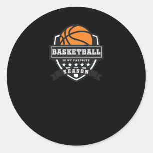 Sticker Rond Le Basket Est Ma Saison Préférée 9