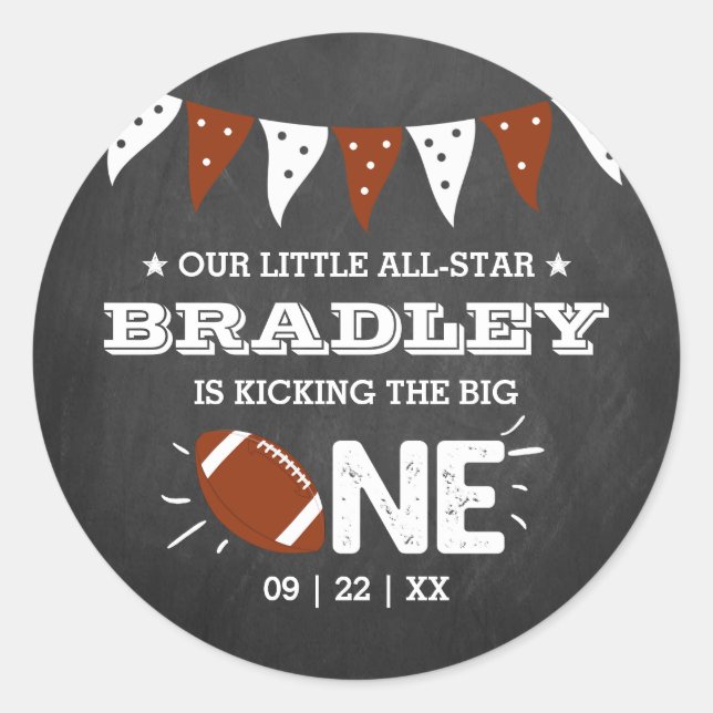 Sticker Rond Le Big One | Football 1er anniversaire (Devant)