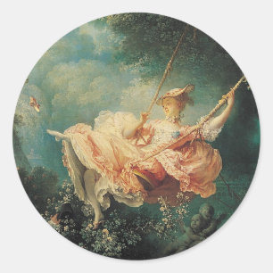 Sticker Rond LE bleu vert SWING jaune