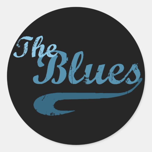 Sticker Rond Le blues (Devant)