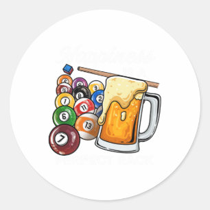 Sticker Rond Le Bonheur Est Un Rack Parfait I Pool Billard Play