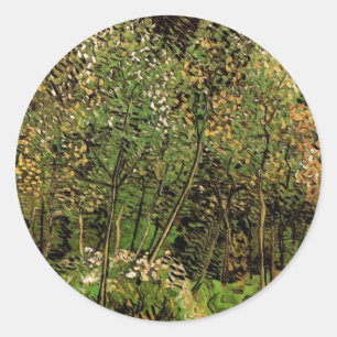 Sticker Rond Le bosquet par Vincent van Gogh