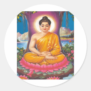 Sticker Rond Le Bouddha