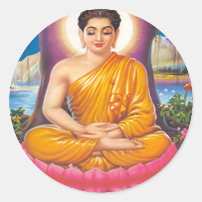 Sticker Rond Le Bouddha (Devant)