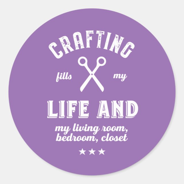 Sticker Rond Le bricolage remplit ma vie Blagues drôles pour am (Devant)