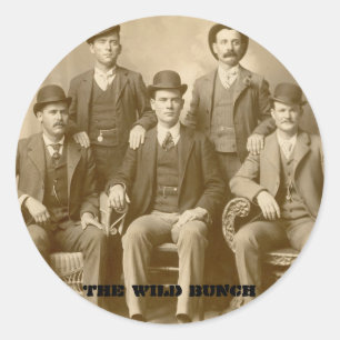 Sticker Rond Le Bunch sauvage - Cassidy Butch & Sundance Kid
