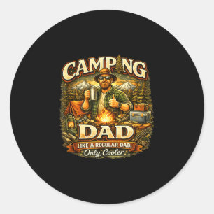 Sticker Rond Le camping est un t-shirt de thérapie – drôle de c