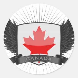 STICKER ROND LE CANADA