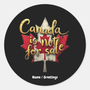 Sticker Rond Le Canada n'est pas à vendre Célébrer la fierté ca