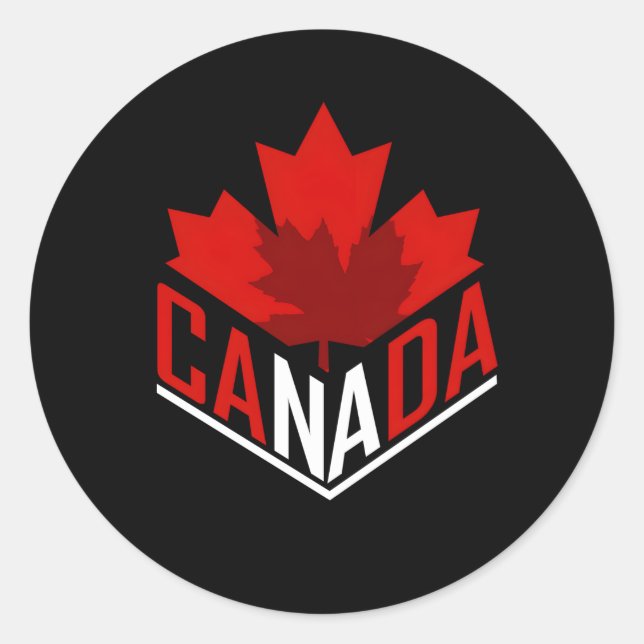 Sticker Rond Le Canada pour les Canadiens (Devant)
