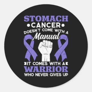 Sticker Rond Le Cancer De L'Estomac Est Accompagné Du Mois De S