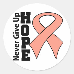 Sticker Rond Le cancer de l'estomac : l'espoir n'abandonne jama