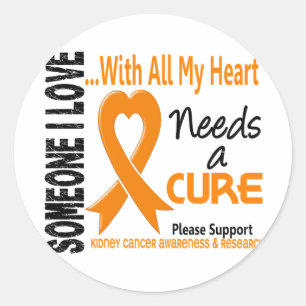 Sticker Rond Le Cancer Du Rein A Besoin D'Un Traitement 3