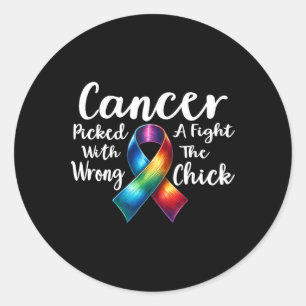 Sticker Rond Le Cancer Du Sein A Combattu Le Mauvais Pouce