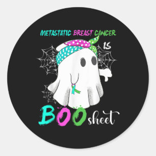 Sticker Rond Le Cancer Du Sein Est Boite Feuille Costume Hallow