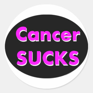 Sticker Rond le "cancer suce" l'autocollant