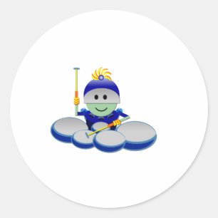 Sticker Rond Le capitaine Bok, le gars des quads de l'espace ex