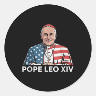 Sticker Rond Le cardinal Robert Francis Prévost le pape Leo Xiv