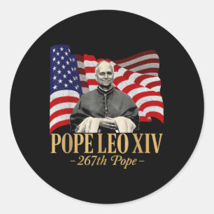 Sticker Rond Le Cardinal Robert Prévost Chemise Le Pape Leo Xiv