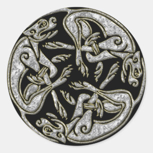 Sticker Rond Le Celtic poursuit l'or et l'argent traditionnels