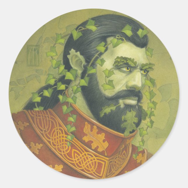 Sticker Rond Le Chevalier Vert Curio (Devant)