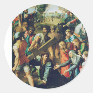 Sticker Rond Le Christ en route pour le Calvaire
