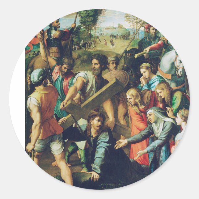 Sticker Rond Le Christ en route pour le Calvaire (Devant)