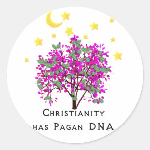 Sticker Rond Le christianisme a l'ADN païen