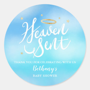 Sticker Rond Le ciel a envoyé la préférence du Baby shower b