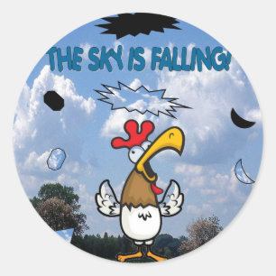 Sticker Rond Le ciel tombe ! ! !
