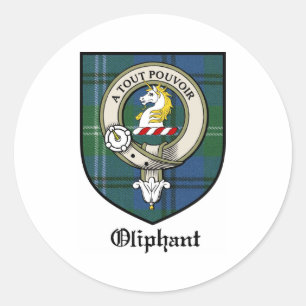 Sticker Rond Le clan d'Oliphant Crest le tartan d'insigne