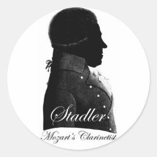 Sticker Rond Le Clarinetiste de Mozart