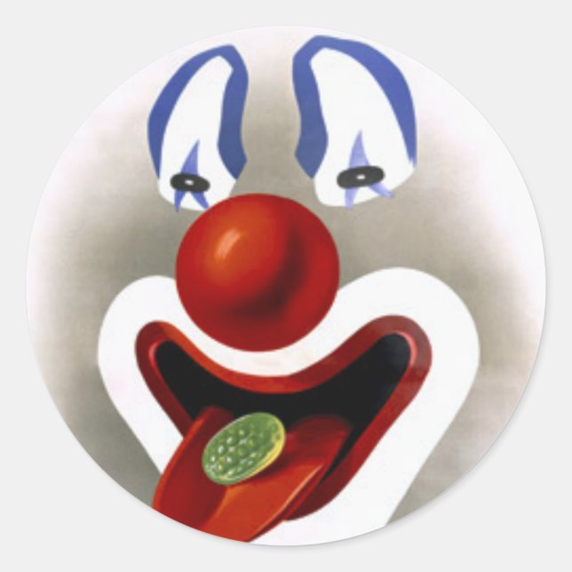 Sticker Rond Le Clown bonbon (Devant)