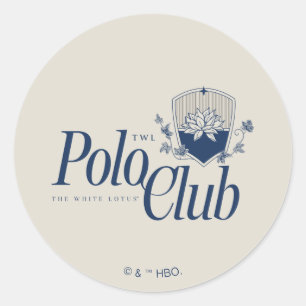 Sticker Rond Le Club White Lotus Polo