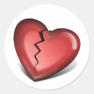 Sticker Rond le coeur brisé