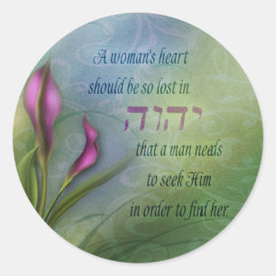 Sticker Rond Le coeur d'une femme - zantedeschia