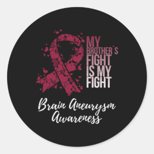 Sticker Rond Le combat de mon frère est mon combat de l'neurysm