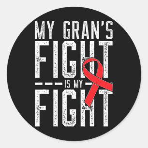 Sticker Rond Le combat de mon grand-père est ma lutte contre le