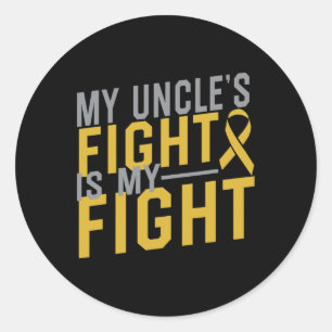 Sticker Rond Le combat de mon oncle est mon combat contre le ca