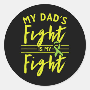 Sticker Rond Le combat de mon père est ma lutte contre les mala