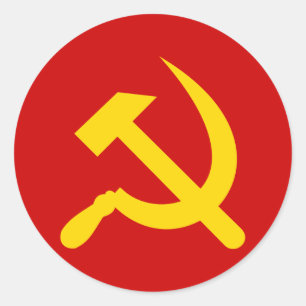 Sticker Rond Le communisme marteau et faucille