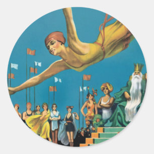 Sticker Rond Le concours de la ville d'Atlantique