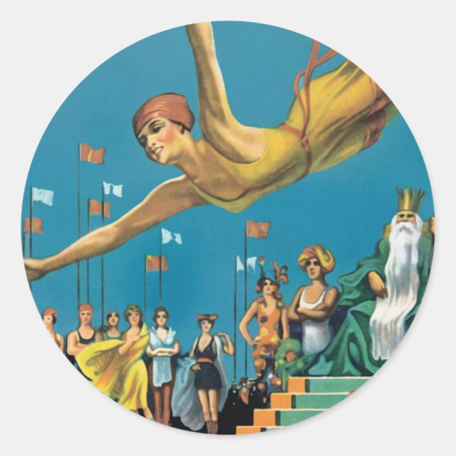 Sticker Rond Le concours de la ville d'Atlantique (Devant)