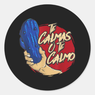 Sticker Rond Le Conférencier espagnol The Calmas O The Calmo D