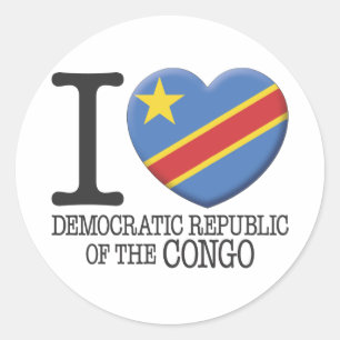Sticker Rond Le Congo, République Democratic de