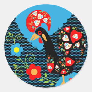 Sticker Rond Le Coq du Portugal